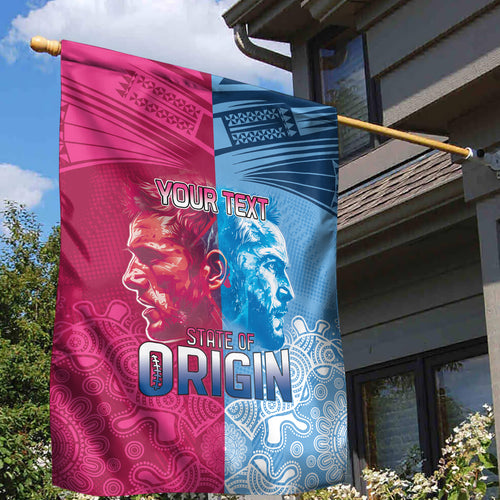 Custom New South Wales and Queensland Garden Flag Rugby Mascot With Sporty Style