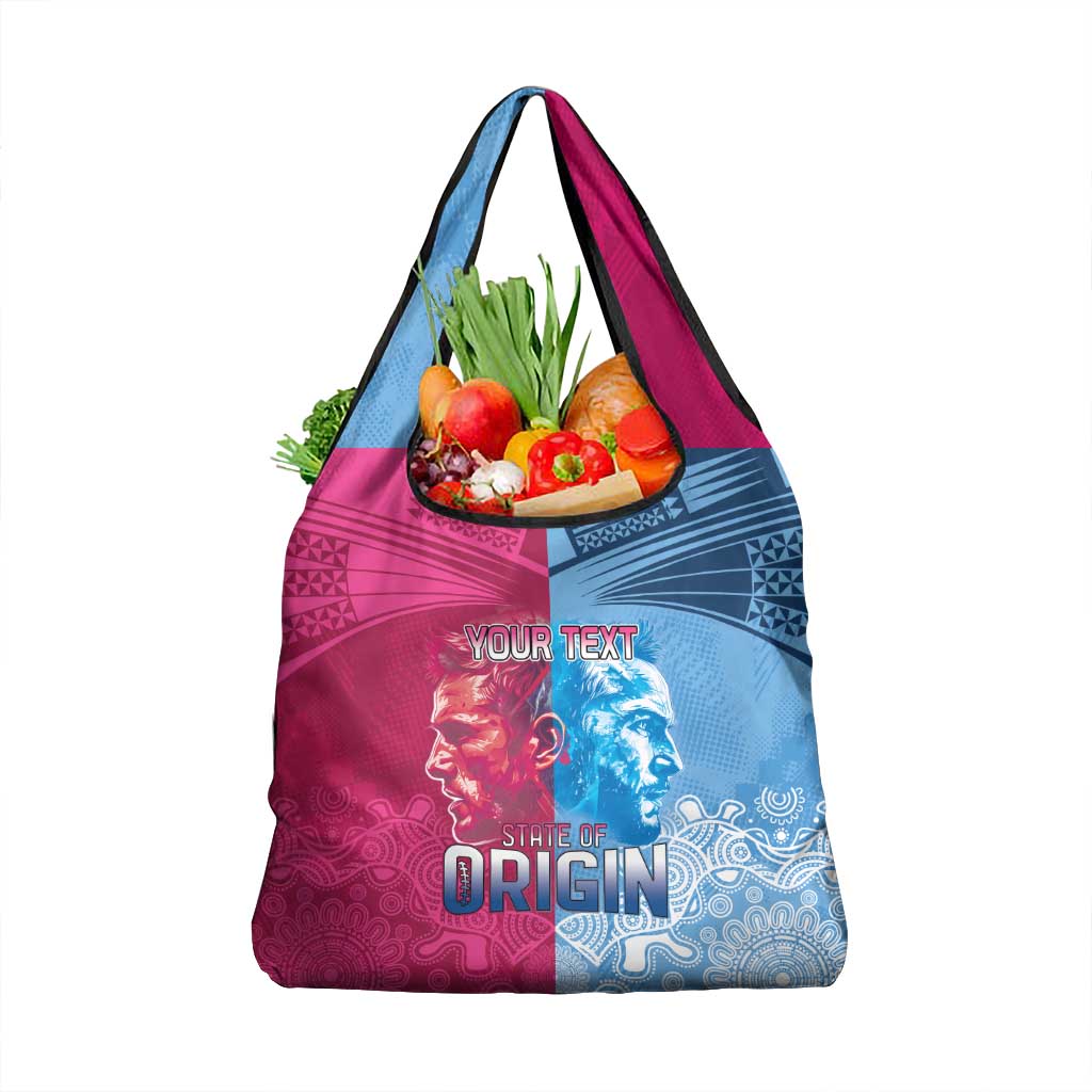 Custom New South Wales and Queensland Grocery Bag Rugby Mascot With Sporty Style
