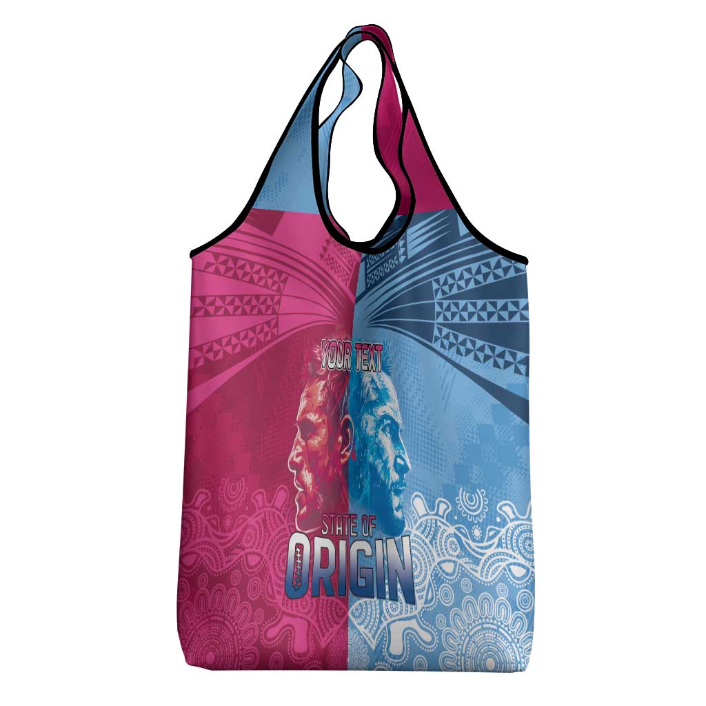 Custom New South Wales and Queensland Grocery Bag Rugby Mascot With Sporty Style