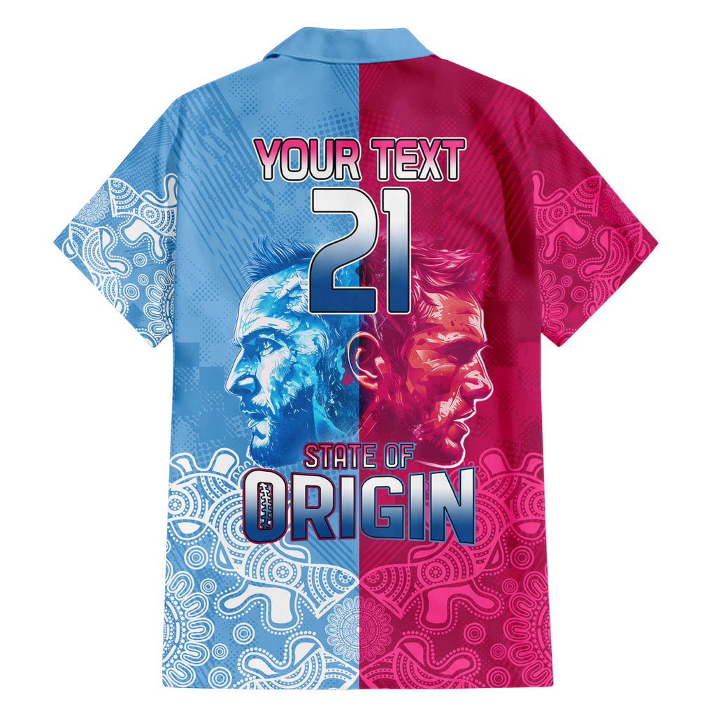 Custom New South Wales and Queensland Hawaiian Shirt Rugby Mascot With Sporty Style