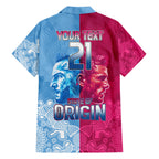 Custom New South Wales and Queensland Hawaiian Shirt Rugby Mascot With Sporty Style
