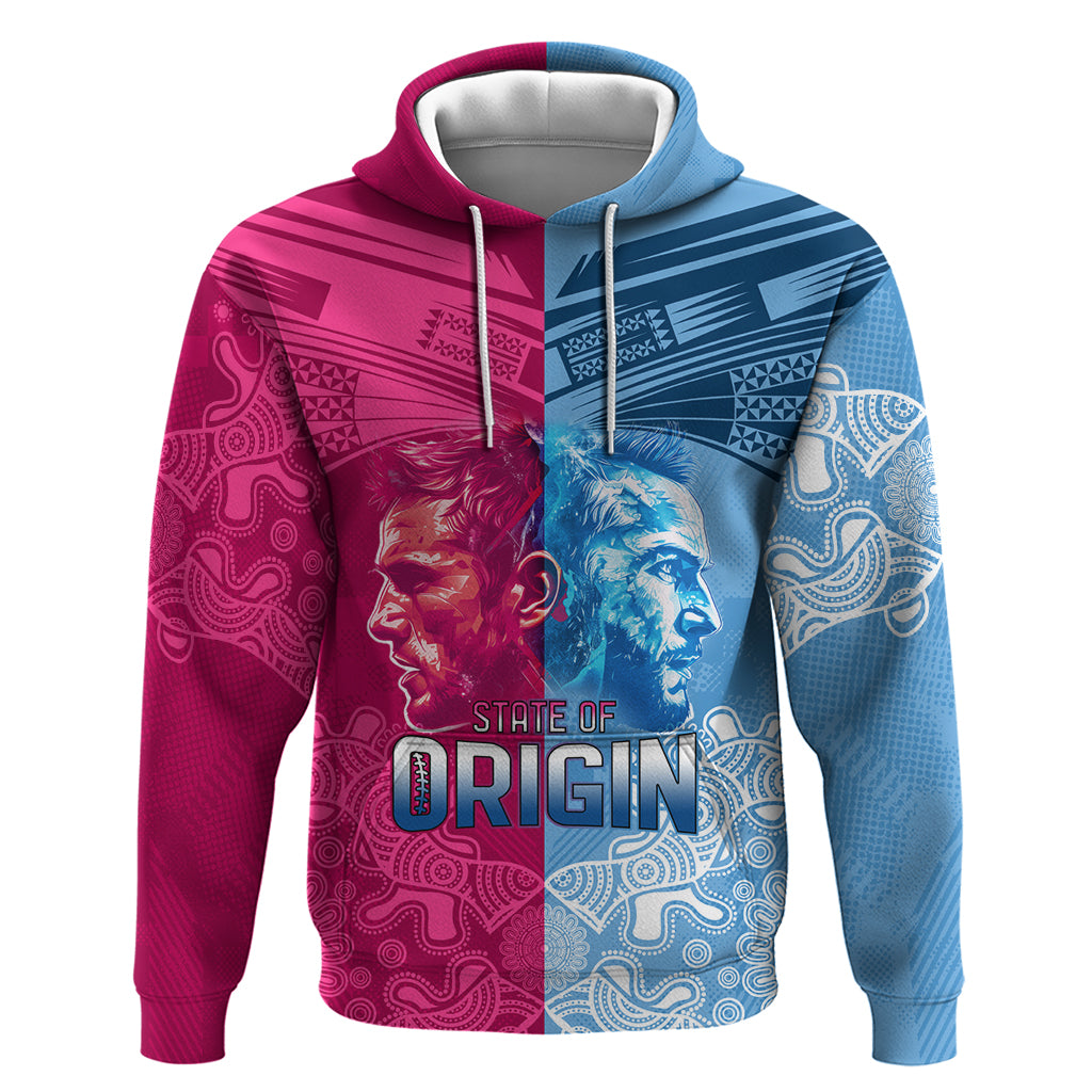Custom New South Wales and Queensland Hoodie Rugby Mascot With Sporty Style