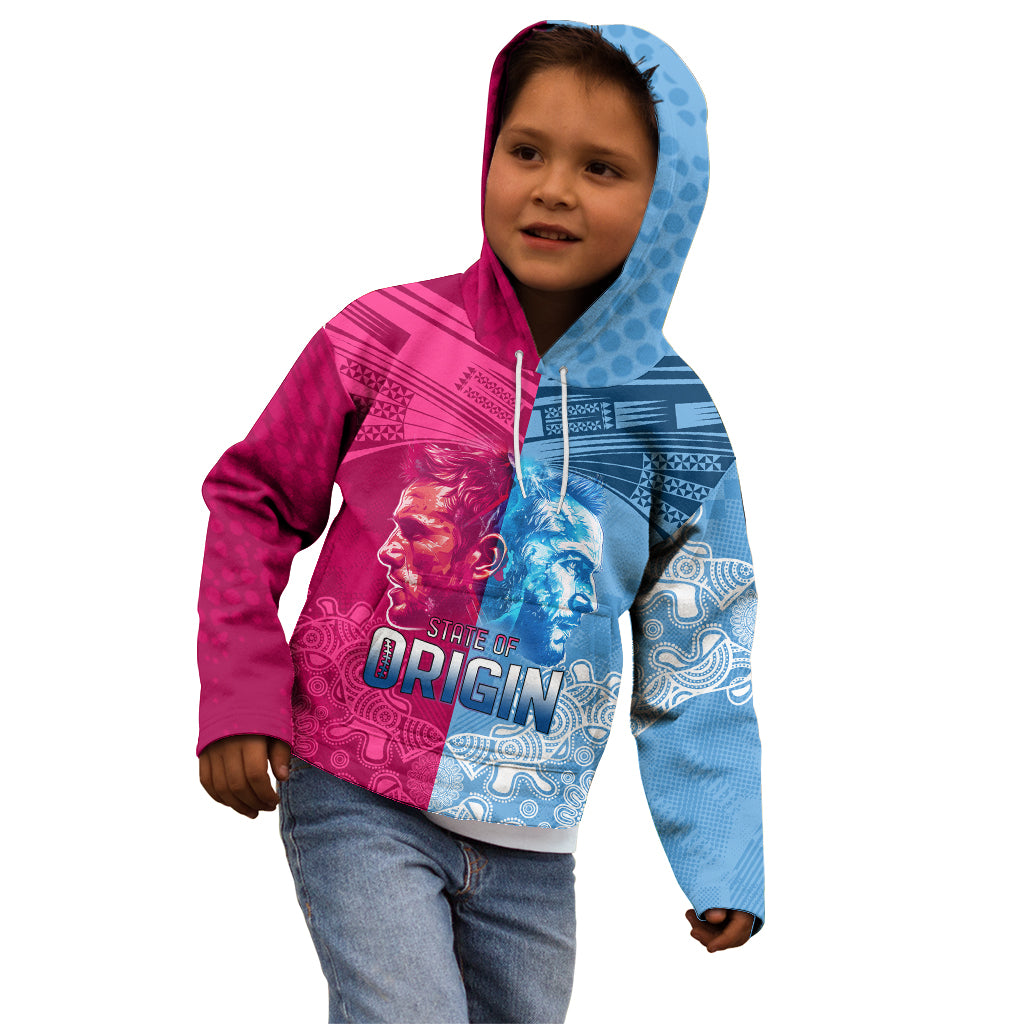 Custom New South Wales and Queensland Kid Hoodie Rugby Mascot With Sporty Style