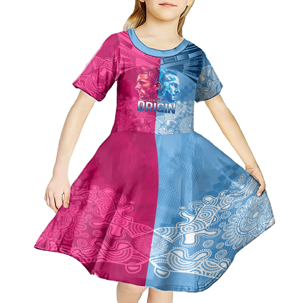 Custom New South Wales and Queensland Kid Short Sleeve Dress Rugby Mascot With Sporty Style