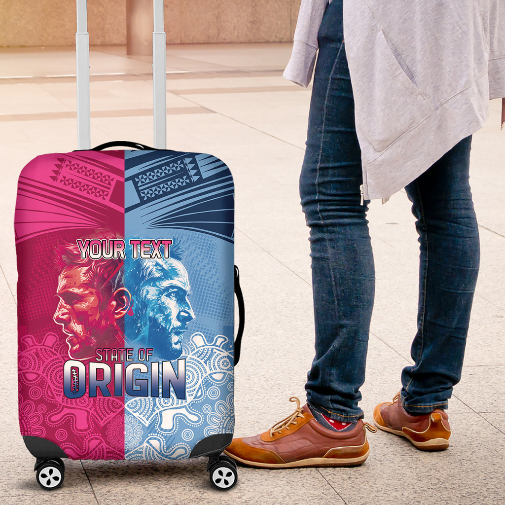 Custom New South Wales and Queensland Luggage Cover Rugby Mascot With Sporty Style