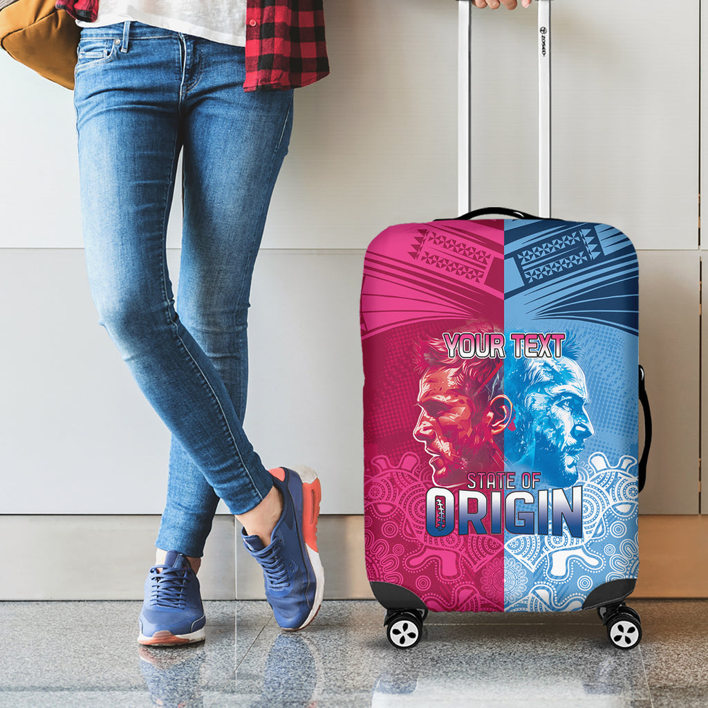 Custom New South Wales and Queensland Luggage Cover Rugby Mascot With Sporty Style