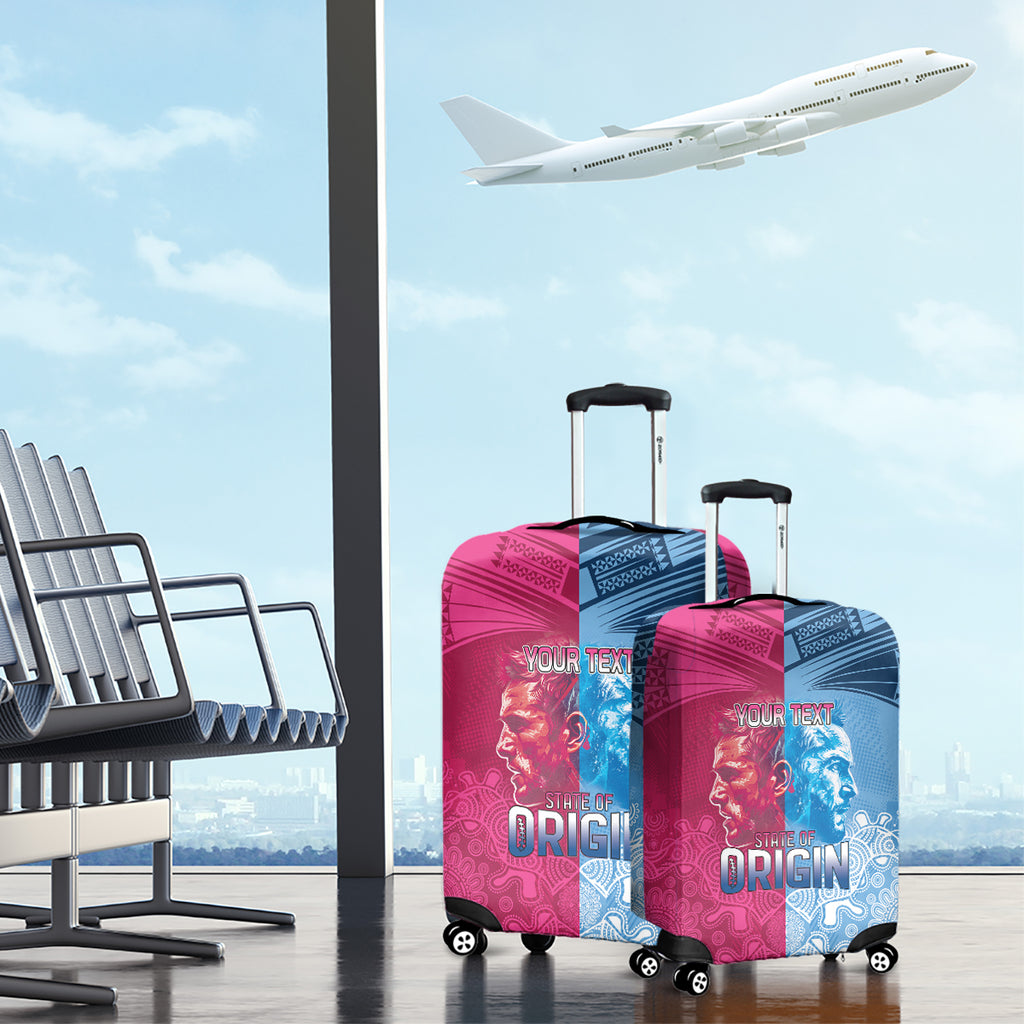 Custom New South Wales and Queensland Luggage Cover Rugby Mascot With Sporty Style