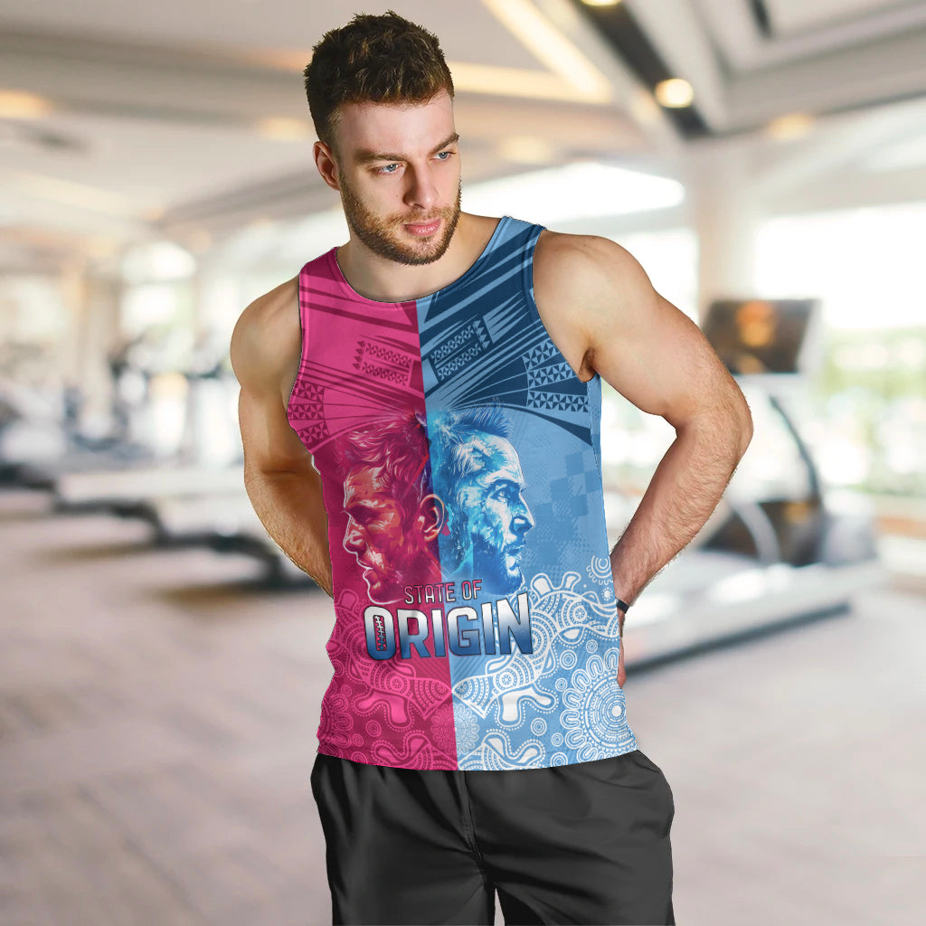 Custom New South Wales and Queensland Men Tank Top Rugby Mascot With Sporty Style
