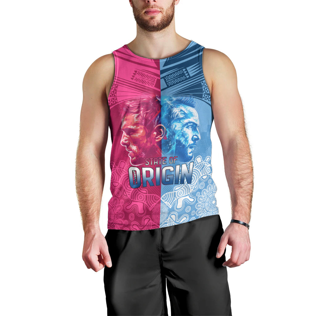 Custom New South Wales and Queensland Men Tank Top Rugby Mascot With Sporty Style