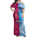 Custom New South Wales and Queensland Off Shoulder Maxi Dress Rugby Mascot With Sporty Style