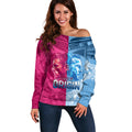 Custom New South Wales and Queensland Off Shoulder Sweater Rugby Mascot With Sporty Style