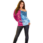 Custom New South Wales and Queensland Off Shoulder Sweater Rugby Mascot With Sporty Style