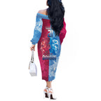 Custom New South Wales and Queensland Off The Shoulder Long Sleeve Dress Rugby Mascot With Sporty Style
