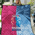 Custom New South Wales and Queensland Quilt Rugby Mascot With Sporty Style