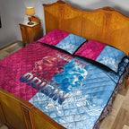 Custom New South Wales and Queensland Quilt Bed Set Rugby Mascot With Sporty Style