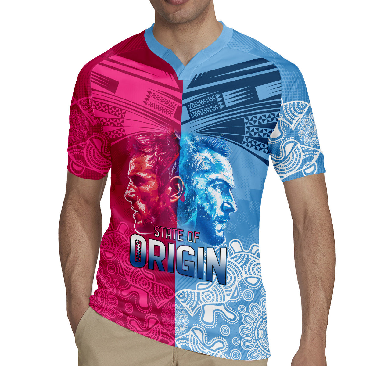 Custom New South Wales and Queensland Rugby Jersey Rugby Mascot With Sporty Style