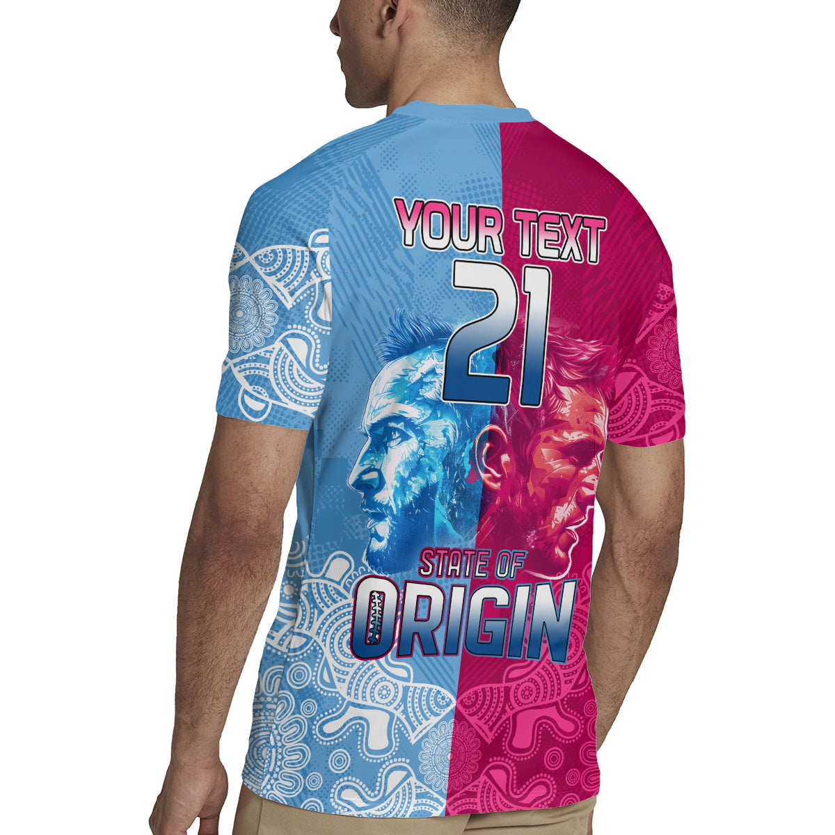Custom New South Wales and Queensland Rugby Jersey Rugby Mascot With Sporty Style