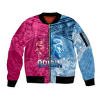 Custom New South Wales and Queensland Sleeve Zip Bomber Jacket Rugby Mascot With Sporty Style