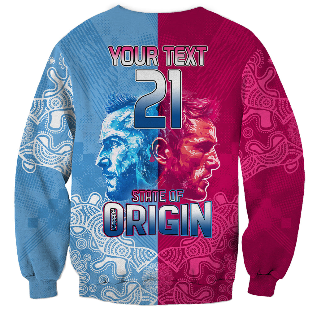 Custom New South Wales and Queensland Sweatshirt Rugby Mascot With Sporty Style