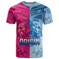 Custom New South Wales and Queensland T Shirt Rugby Mascot With Sporty Style