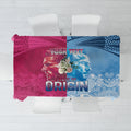 Custom New South Wales and Queensland Tablecloth Rugby Mascot With Sporty Style