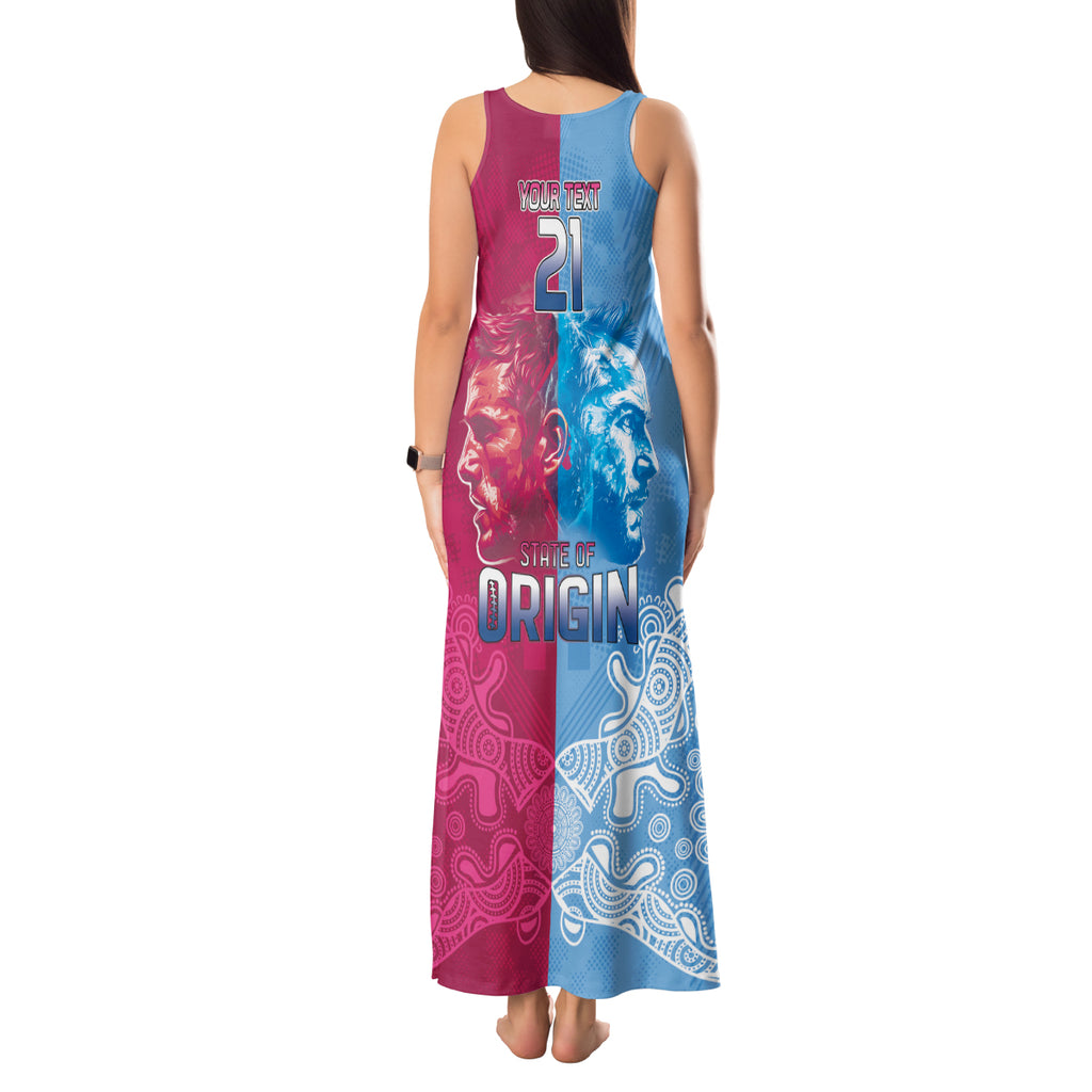 Custom New South Wales and Queensland Tank Maxi Dress Rugby Mascot With Sporty Style