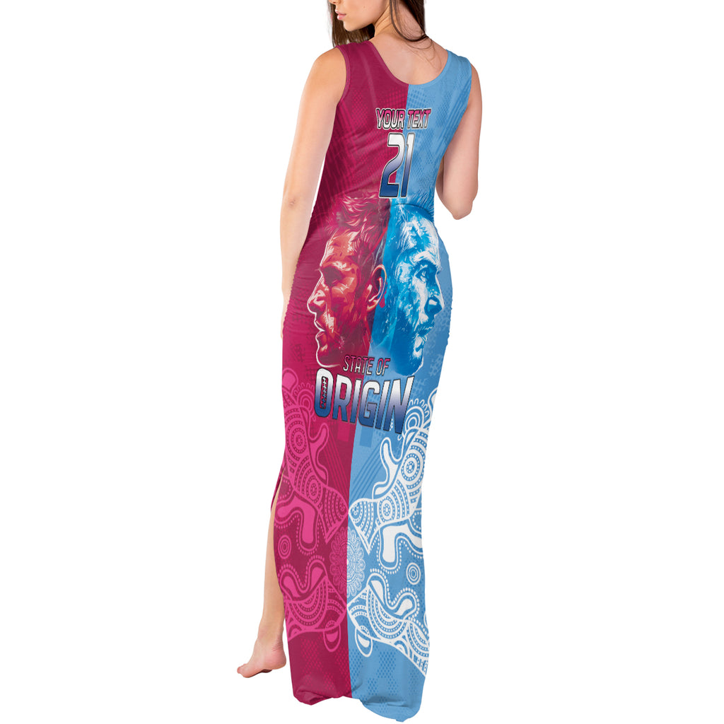 Custom New South Wales and Queensland Tank Maxi Dress Rugby Mascot With Sporty Style
