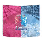 Custom New South Wales and Queensland Tapestry Rugby Mascot With Sporty Style