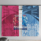 Custom New South Wales and Queensland Window Curtain Rugby Mascot With Sporty Style
