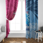 Custom New South Wales and Queensland Window Curtain Rugby Mascot With Sporty Style