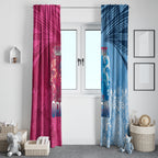Custom New South Wales and Queensland Window Curtain Rugby Mascot With Sporty Style