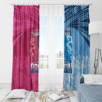 Custom New South Wales and Queensland Window Curtain Rugby Mascot With Sporty Style