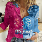 Custom New South Wales and Queensland Women Casual Shirt Rugby Mascot With Sporty Style