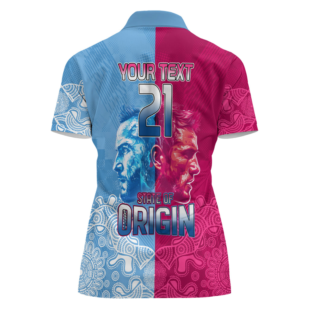 Custom New South Wales and Queensland Women Polo Shirt Rugby Mascot With Sporty Style