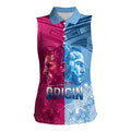 Custom New South Wales and Queensland Women Sleeveless Polo Shirt Rugby Mascot With Sporty Style
