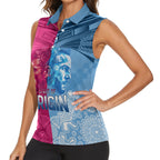 Custom New South Wales and Queensland Women Sleeveless Polo Shirt Rugby Mascot With Sporty Style