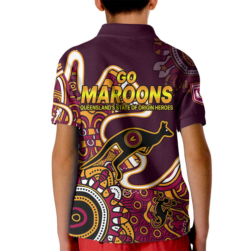 queensland-rugby-kid-polo-shirt-state-of-origin-go-maroons-indigenous-tribal