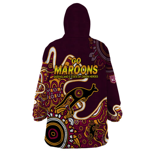 queensland-rugby-wearable-blanket-hoodie-state-of-origin-go-maroons-indigenous-tribal