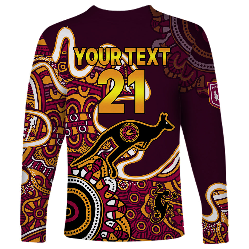 custom-text-and-number-queensland-rugby-long-sleeve-shirt-state-of-origin-go-maroons-indigenous-tribal