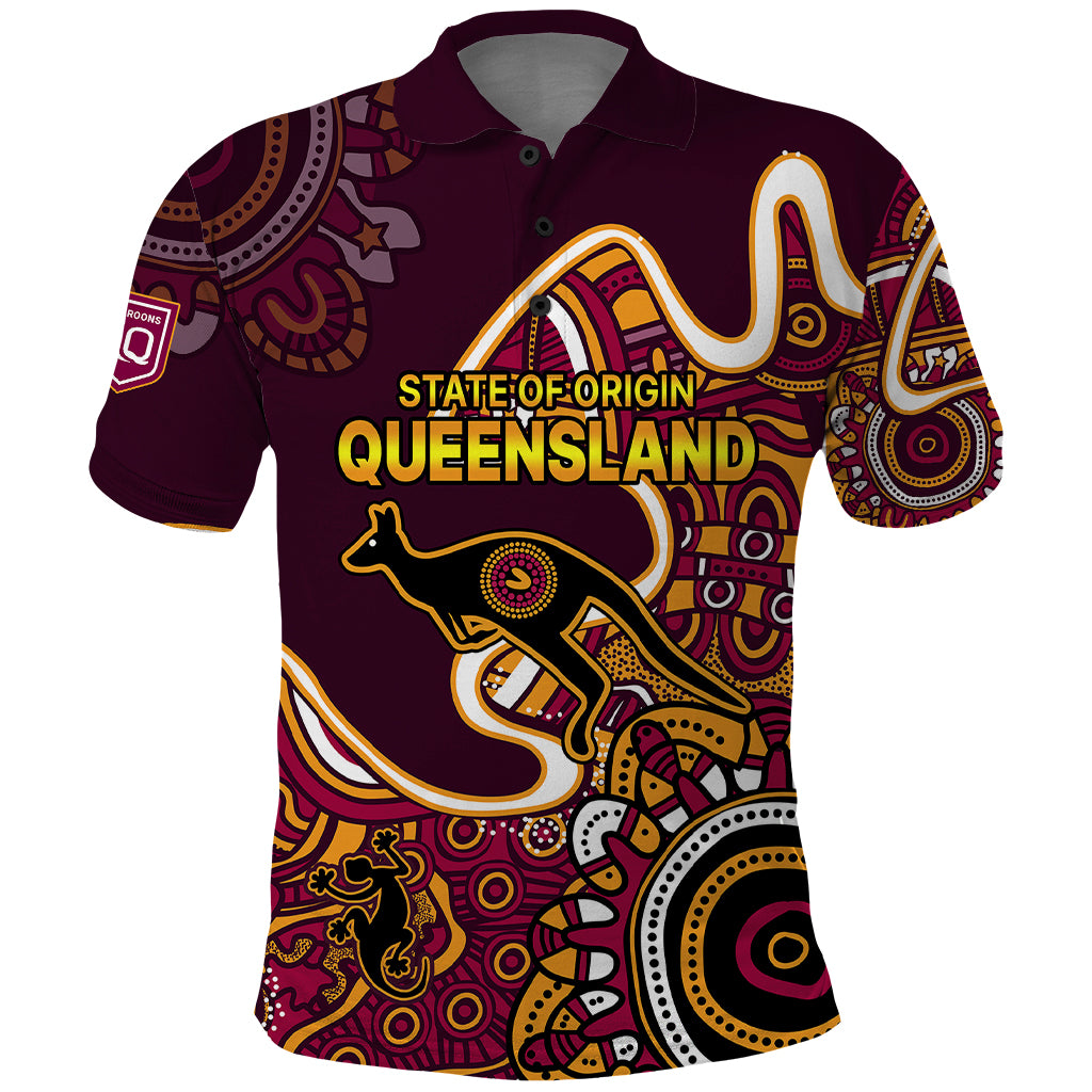 custom-text-and-number-queensland-rugby-polo-shirt-state-of-origin-go-maroons-indigenous-tribal
