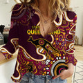custom-text-and-number-queensland-rugby-women-casual-shirt-state-of-origin-go-maroons-indigenous-tribal
