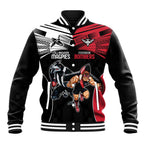 Custom Essendon and Collingwood Baseball Jacket Together Sporty Style