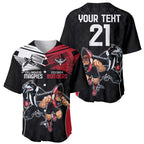 Custom Essendon and Collingwood Baseball Jersey Together Sporty Style