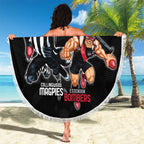 Custom Essendon and Collingwood Beach Blanket Together Sporty Style