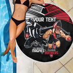 Custom Essendon and Collingwood Beach Blanket Together Sporty Style