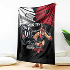 Custom Essendon and Collingwood Blanket Together Sporty Style