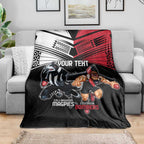 Custom Essendon and Collingwood Blanket Together Sporty Style