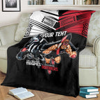 Custom Essendon and Collingwood Blanket Together Sporty Style