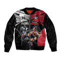 Custom Essendon and Collingwood Bomber Jacket Together Sporty Style