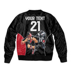 Custom Essendon and Collingwood Bomber Jacket Together Sporty Style